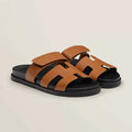 Minimalist White H-Strap Slides