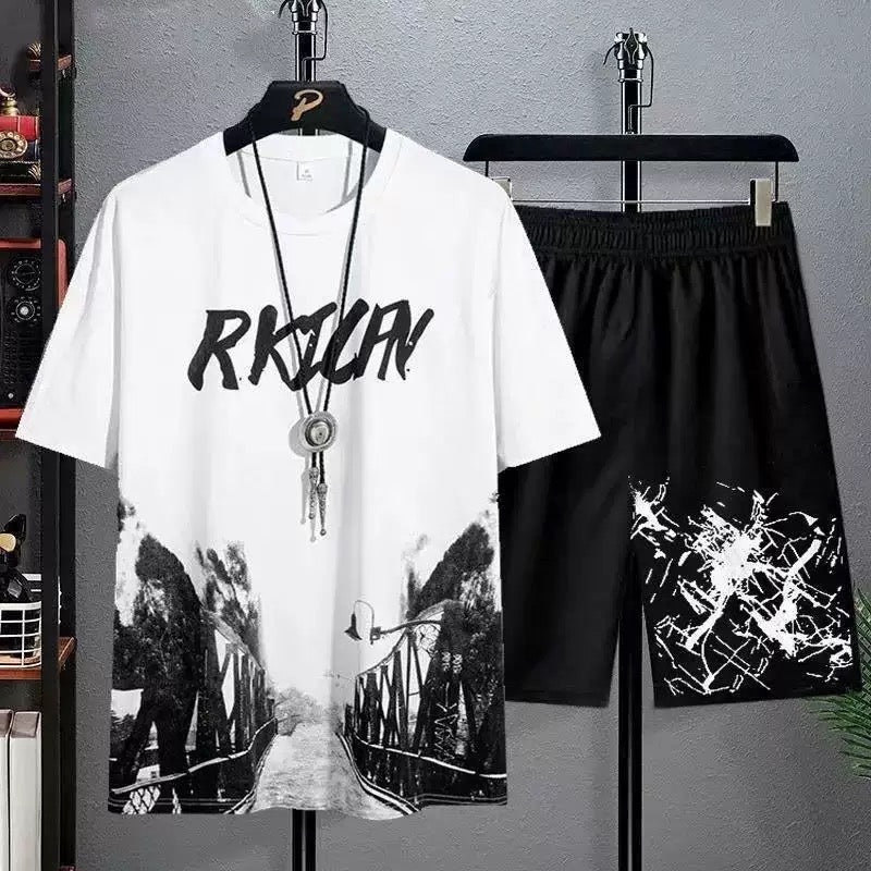 Bridge City" Urban Graphic Tee & Shorts Co-ord Set