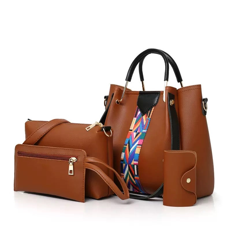 Luxury 4-in-1 Tan Handbag Collection