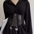 Monarch Lace-Up Corset Belt – Waist-Cinching Statement Accessory