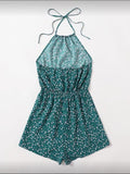 Emerald Meadow Halter Romper